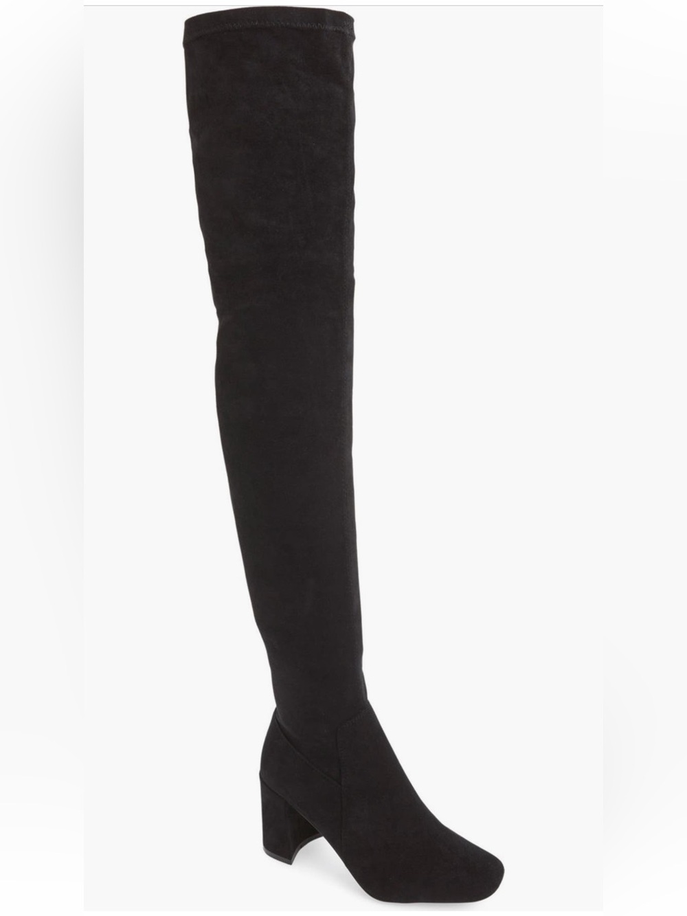 Jeffrey Campbell Black Over-the-Knee Suede Block Heel Boots